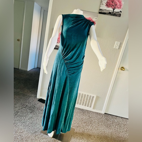 Teal blue Cloak sleeve caot and Ruched side dress🥰unwear and unused party dress - Picture 5 of 7